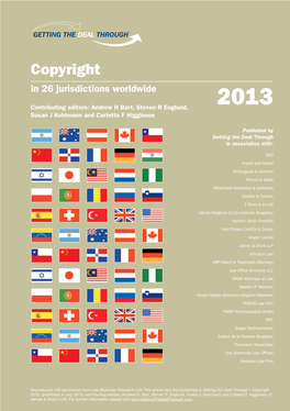 U.S. Analysis and Global Overview, Copyright