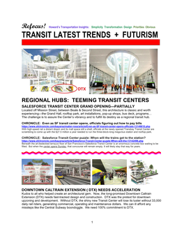 Transit Latest Trends + Futurism