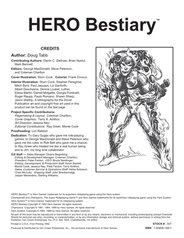 HERO Bestiary 1 HERO Bestiaryª
