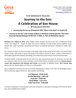A Celebration of Son House  All 4-Day Passes SOLD OUT