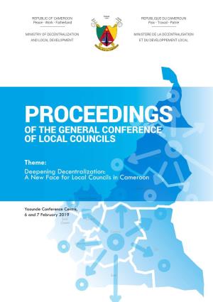 Proceedingsnord of the GENERAL CONFERENCE of LOCAL COUNCILS