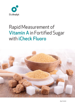 Rapid Measurement of Vitamin Ain Fortified Sugar with Icheck Fluoro