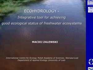 Ecohydrology - Ecohydrology and Phytotechnology - Manual