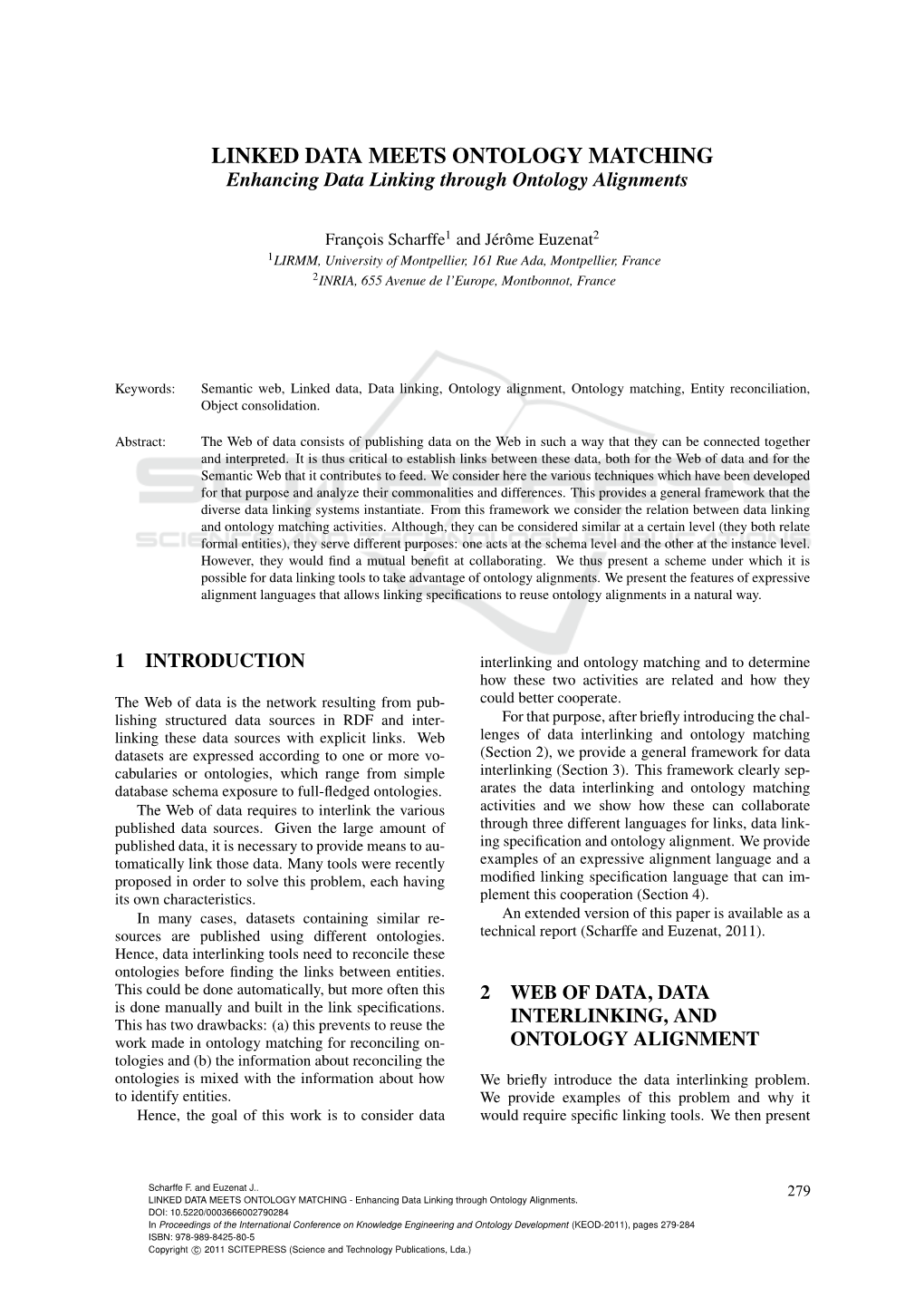 LINKED DATA MEETS ONTOLOGY MATCHING Enhancing Data Linking Through Ontology Alignments