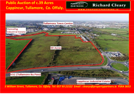 Public Auction of C.39 Acres Cappincur, Tullamore, Co. Offaly