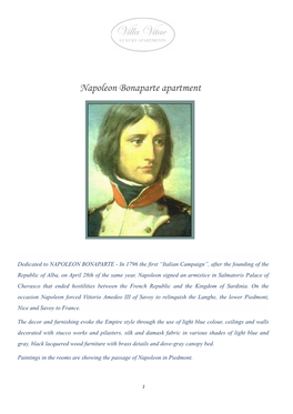 Apparamento Napoleone Bonaparte
