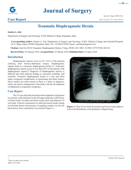 Traumatic Diaphragmatic Hernia