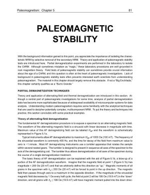 Paleomagnetic Stability