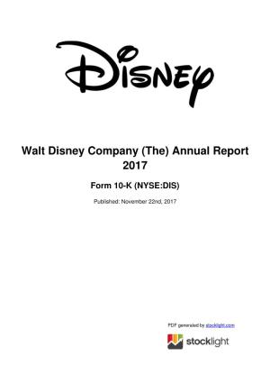 Walt Disney Company (The) Annual Report 2017
