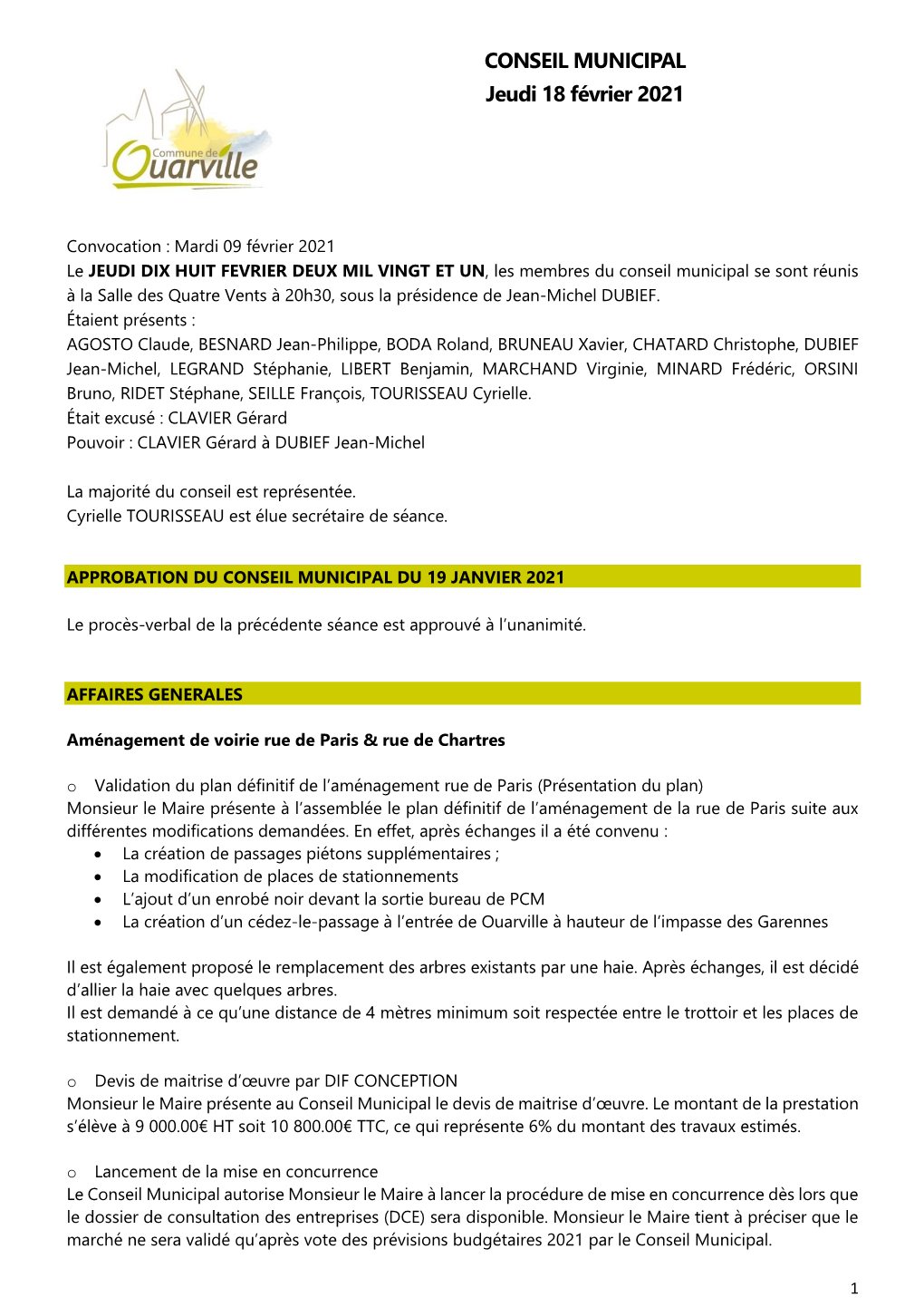 Conseil Municipal Du 26 Mai 2020