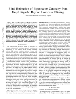 Blind Estimation of Eigenvector Centrality from Graph Signals: Beyond Low-Pass Filtering T