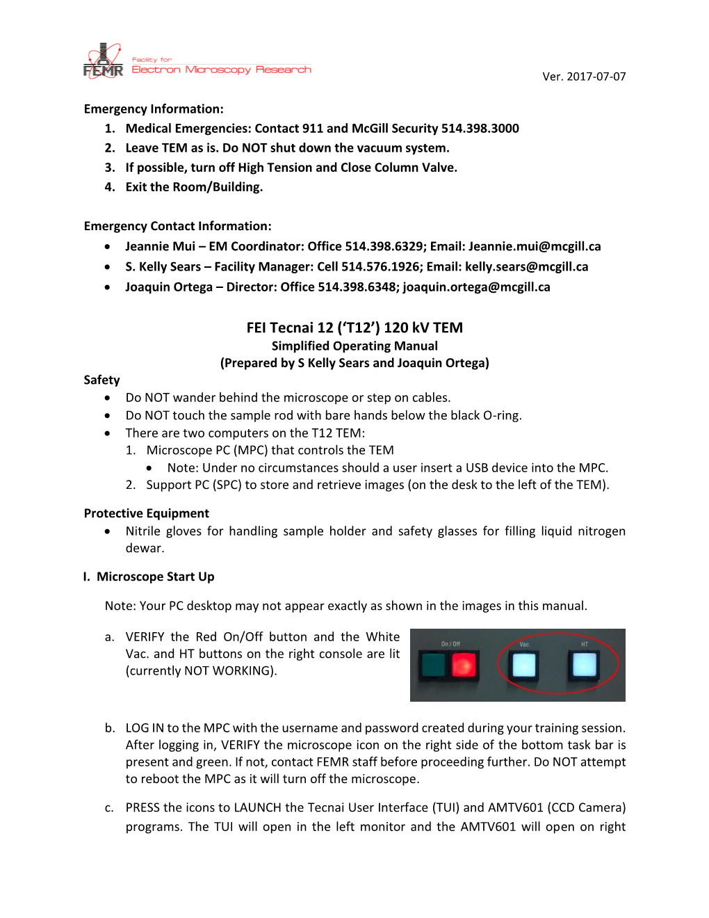 FEI Tecnai 12 ('T12') 120 Kv