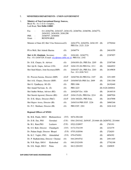 UNION GOVERNMENT 1. Ministry of Non-Conventional Energy Sources