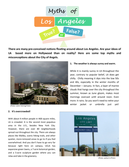 Myths About Living in Los Angeles