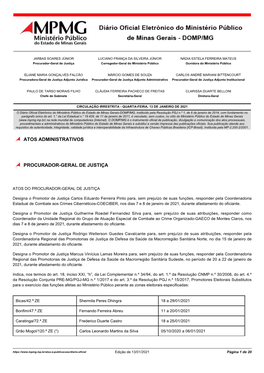 Atos Administrativos Procurador-Geral De Justiça