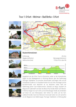 Tour 1: Erfurt – Weimar – Bad Berka – Erfurt