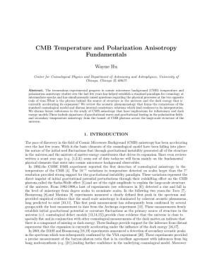 CMB Temperature and Polarization Anisotropy Fundamentals