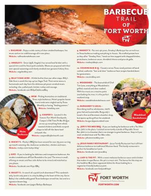 Barbecue Trail of Fort Worth