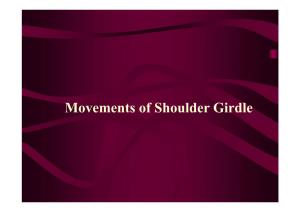 UL-Shoulder Girdle Movement