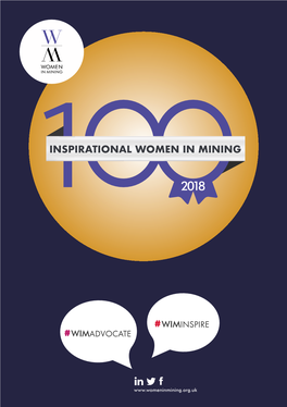 100 Global Inspirational Women in Mining in 2018 for Another Year