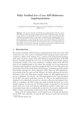 Fully Verified JAVA CARD API Reference Implementation