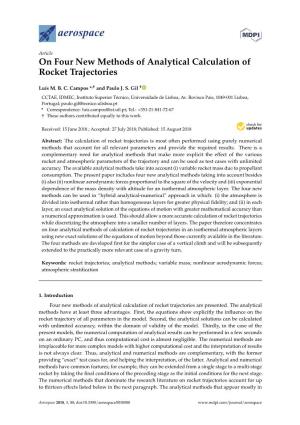 On Four New Methods of Analytical Calculation of Rocket Trajectories