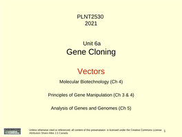 Gene Cloning