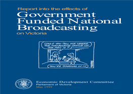 Inquiry Into the Effects of Government- Funded National Broadcasting on Victoria