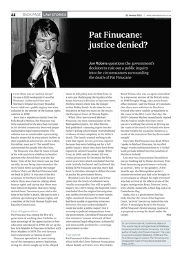 Pat Finucane: Justice Denied?