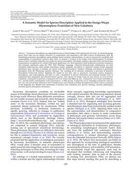 (Hymenoptera: Evaniidae) of New Caledonia