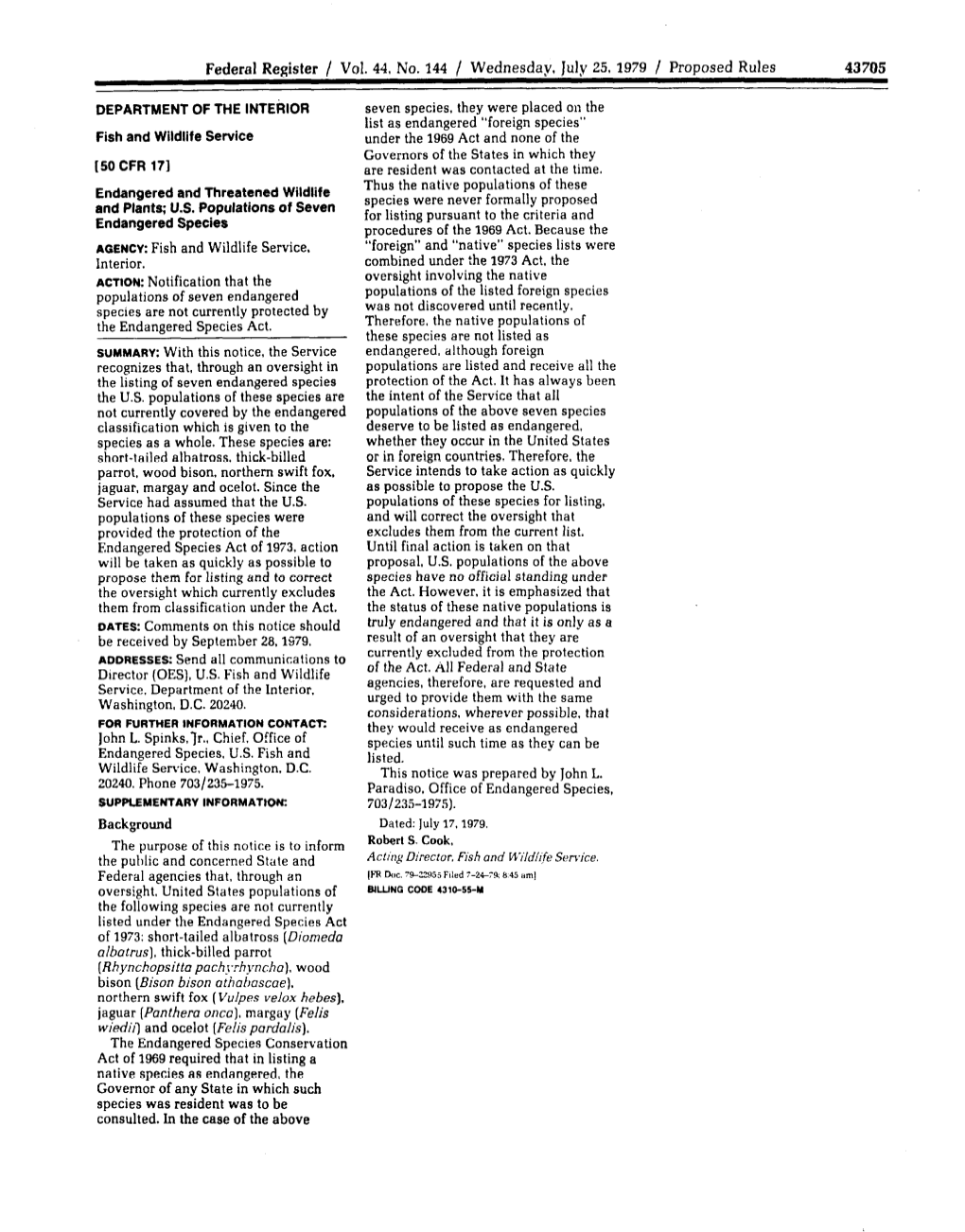 Federal Register 1 Vol. 44. No. 144 / Wednesday, July 25. 1979 F Proposed Rules 43705