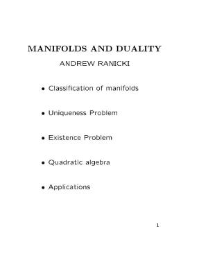 Manifolds and Duality