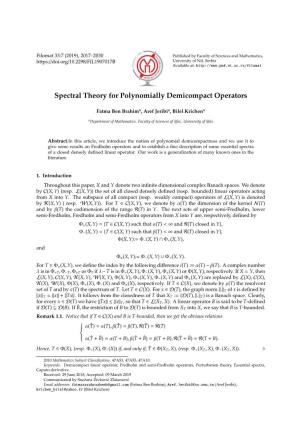 Spectral Theory for Polynomially Demicompact Operators
