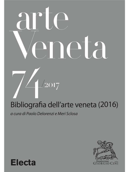 Bibliografia Dell'arte Veneta