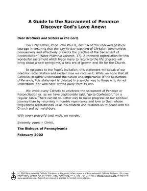 A Guide to the Sacrament of Penance Discover God's Love Anew