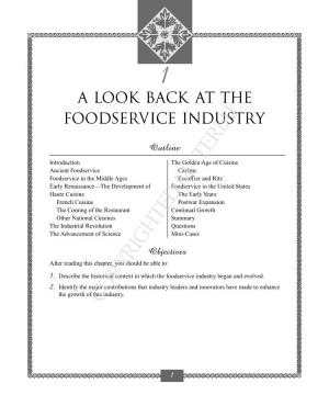 A Look Back at the Foodservice Industry
