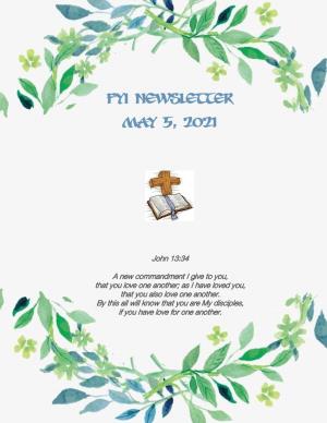 FYI Newsletter May 5, 2021