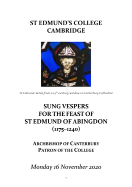 St Edmund of Abingdon (1175–1240)