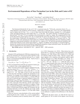 Environmental Dependence of Star Formation Law in the Disk And
