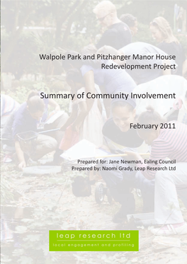 Summary of Community Involvement