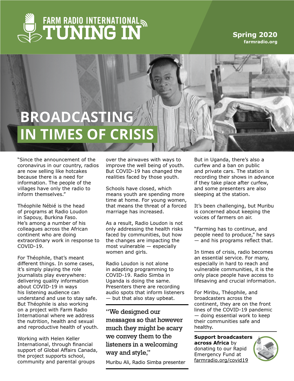 Broadcasting in Times of Crisis