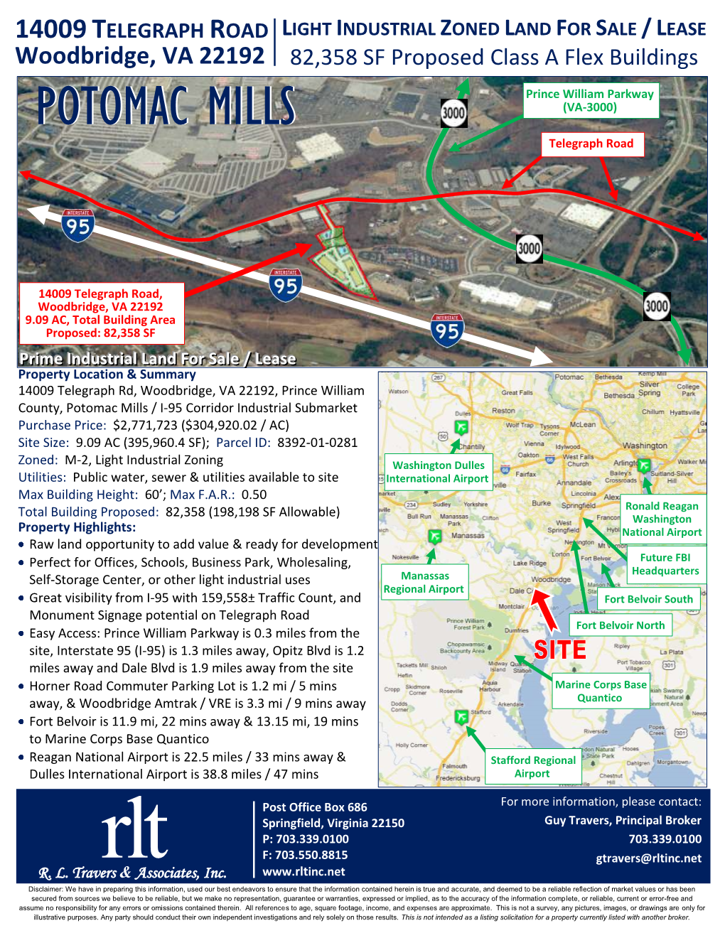 Potomac Mills and I-95 Land for Sale