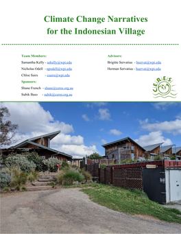 Climate Change Narratives for the Indonesian Village