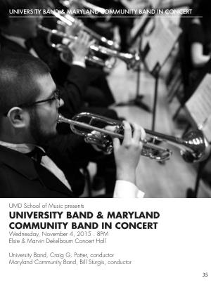 University Band & Maryland Community Band in Concert