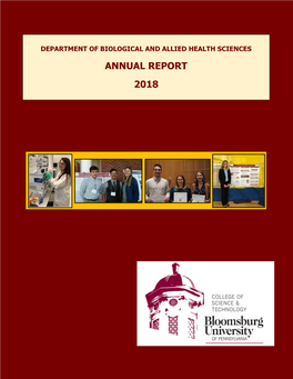 ANNUAL REPORT 2018 Bloomsburg University of Pennsylvania