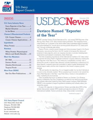 Davisco Named “Exporter of the Year”