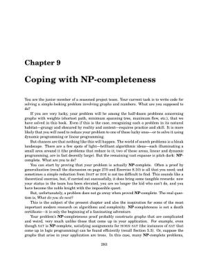 Chapter 9. Coping with NP-Completeness