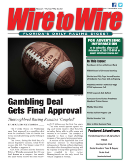 Gambling Deal Gets Final Approval