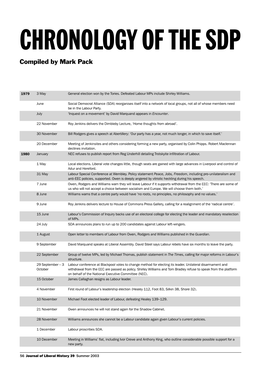 39 Pack SDP Chronology