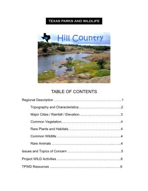 Hill Country Is Located in Central Texas